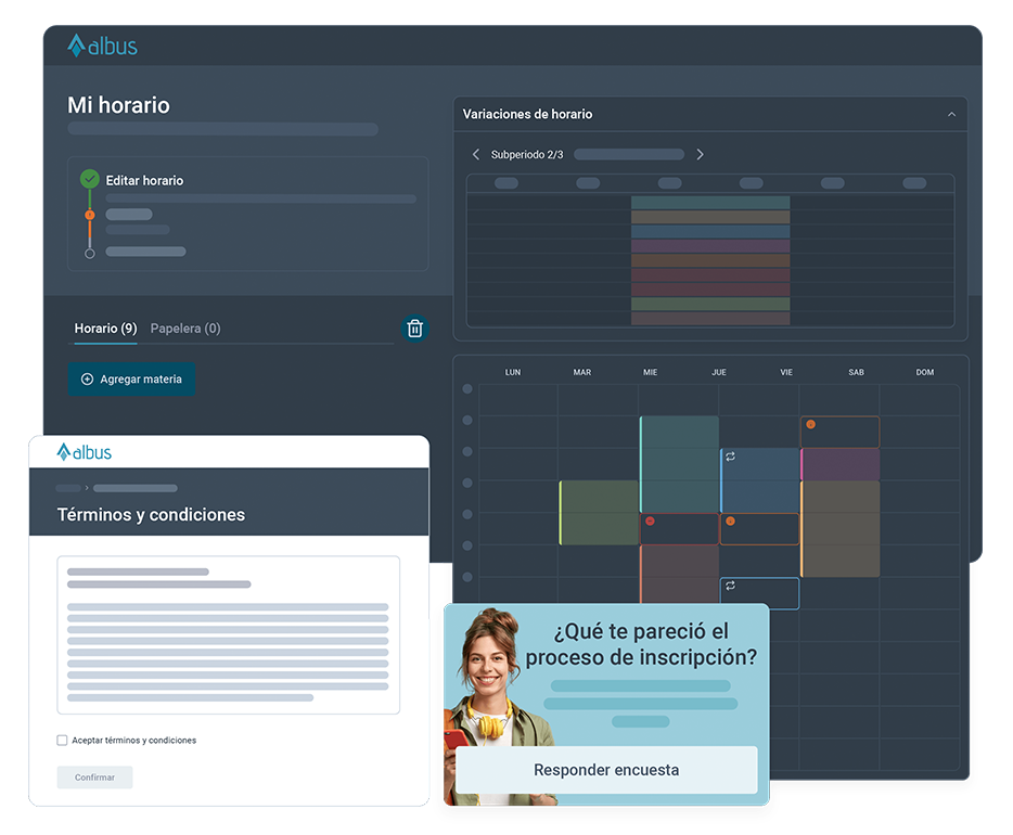 Vista general de Albus: portal de inscripción inteligente para educación superior